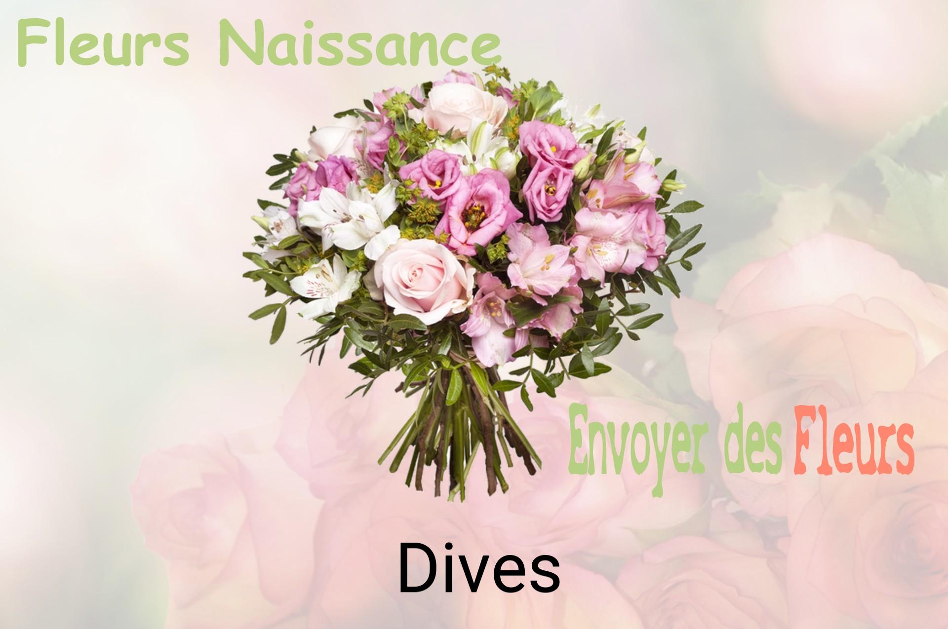 Bouquet de fleurs de naissance livré à Dives