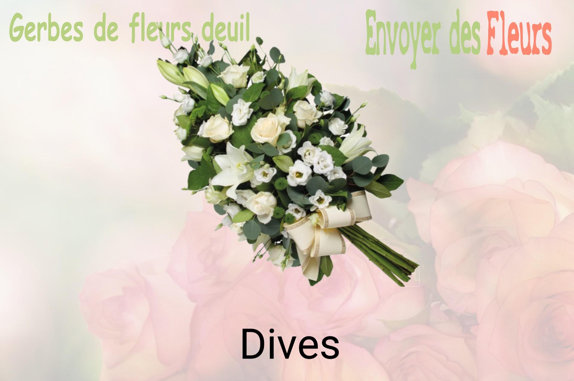Gerbe de fleurs de deuil livrée à Dives